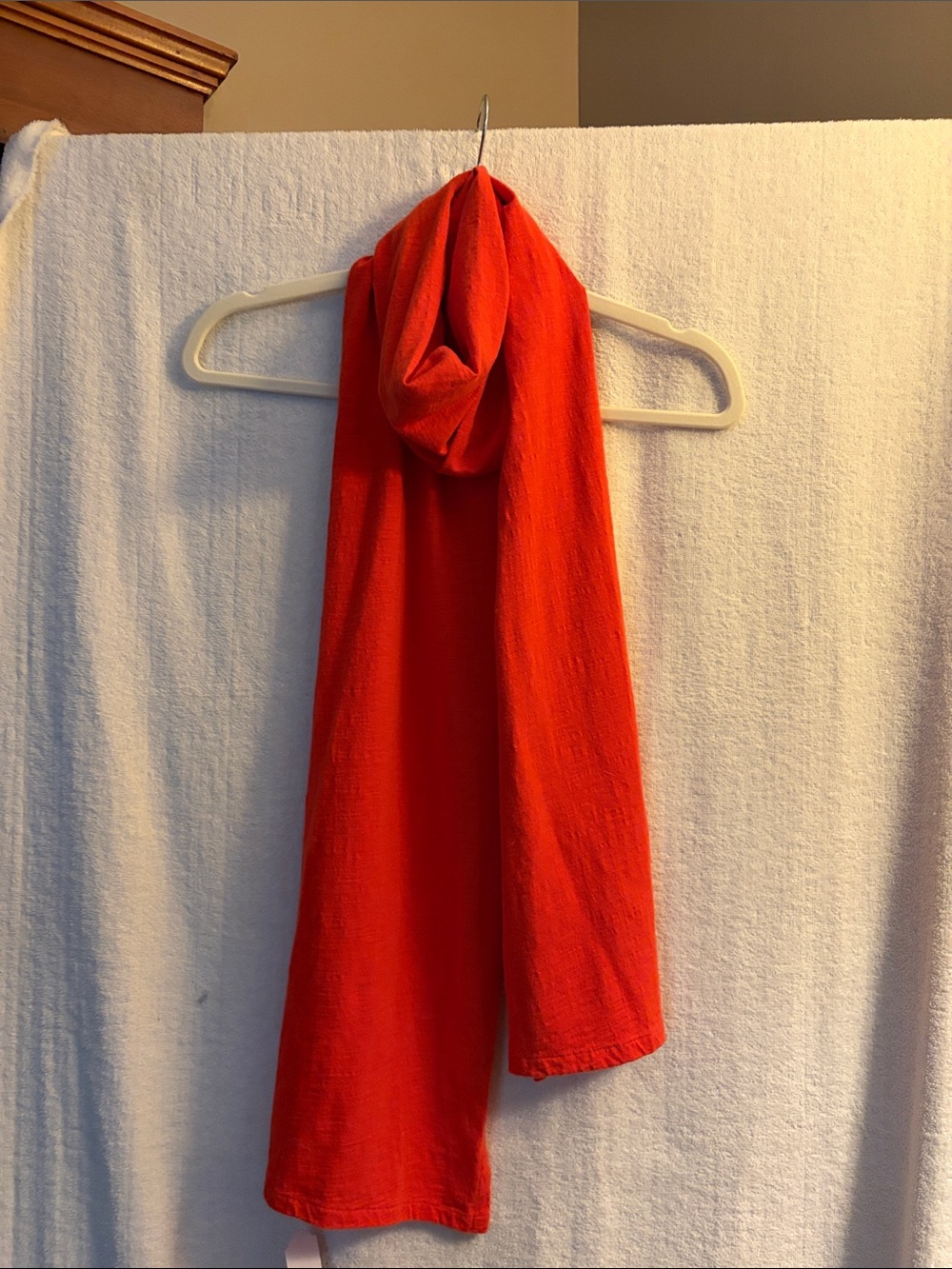 Talbots Bright Red/Orange Lightweight Scarf